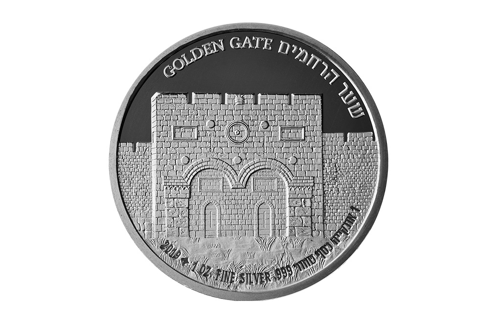 Buy 1 oz Silver Gates of Jerusalem Golden Gate Round (2019), image 0