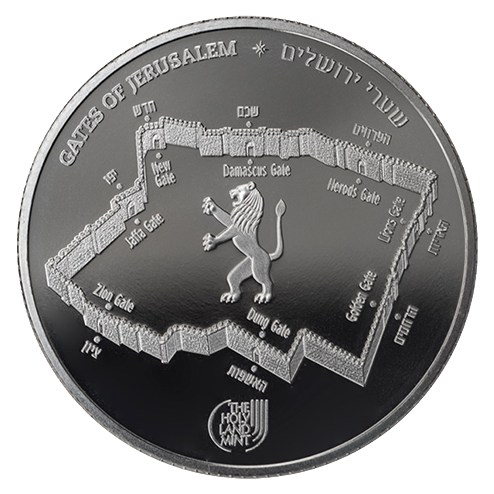 Buy 1 oz Silver Gates of Jerusalem Herod's Gate Round (2023) ., image 1