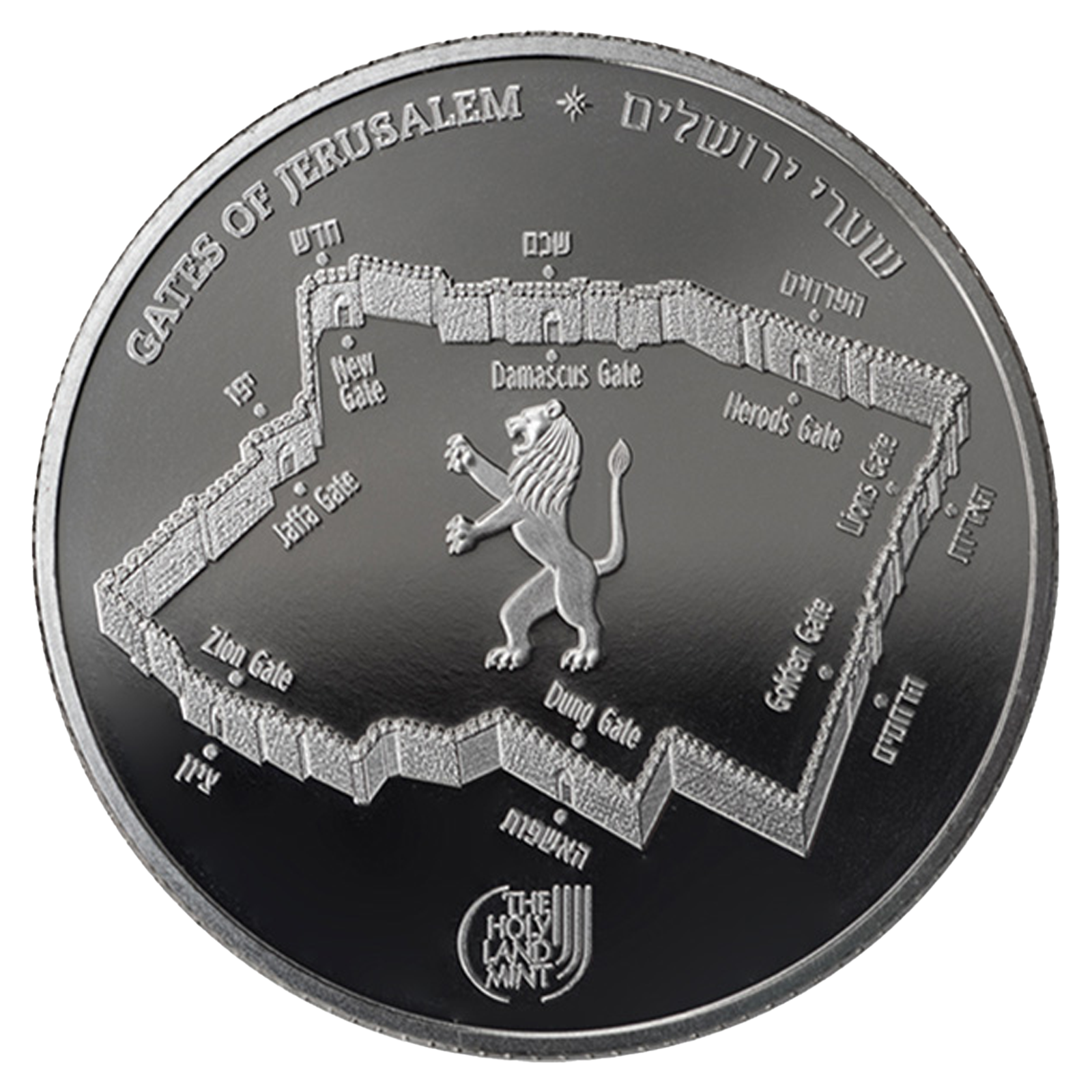 Buy 1 oz Silver Gates of Jerusalem Zion Gate Round (2022), image 1