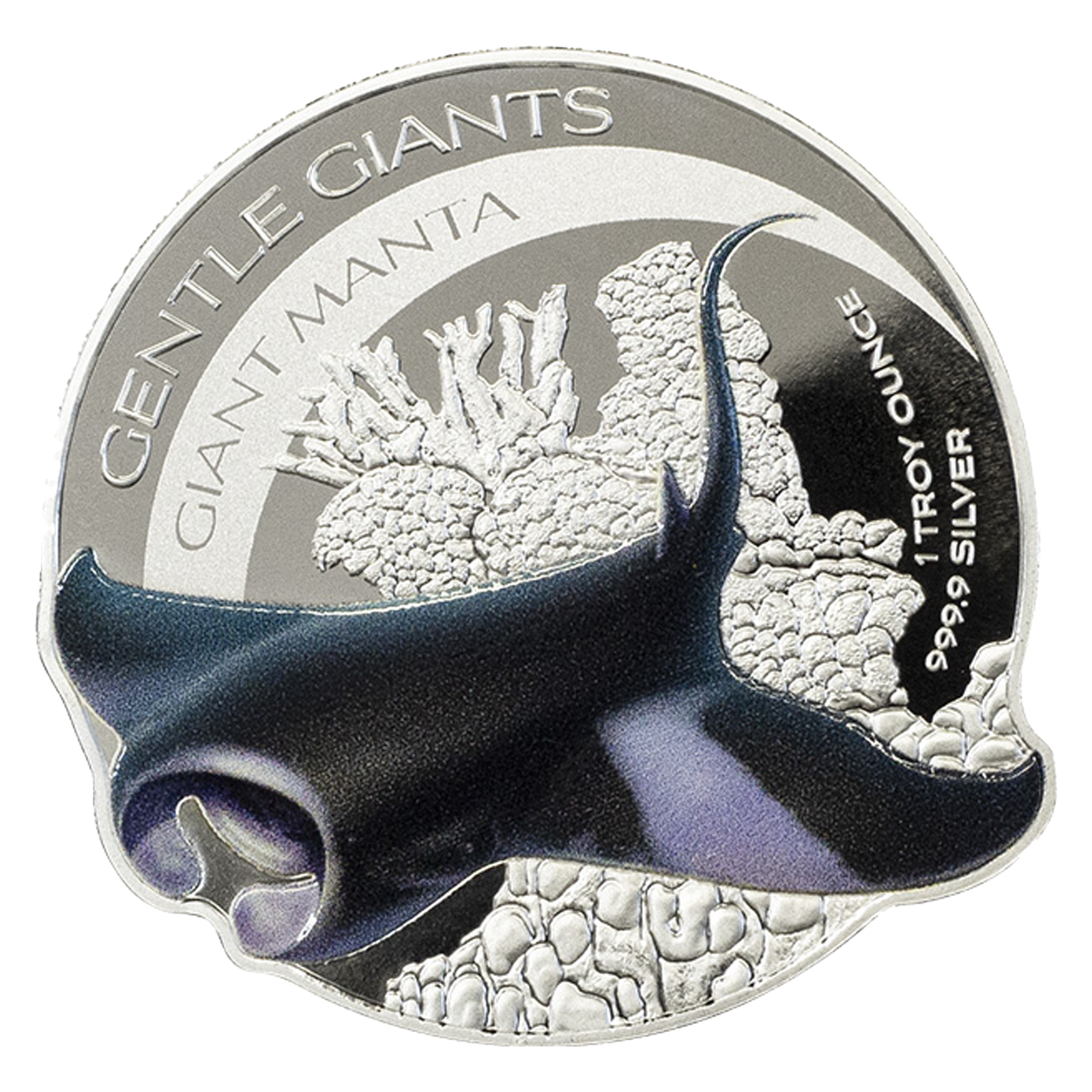 Buy 1 oz Silver Gentle Giants Giant Manta Coin (2023), image 1