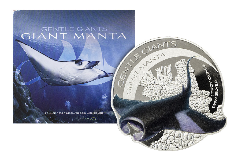Buy 1 oz Silver Gentle Giants Giant Manta Coin (2023), image 2