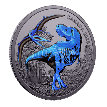 Buy 1 oz Silver Glow in the Dark T. rex Coin (2026), image 1