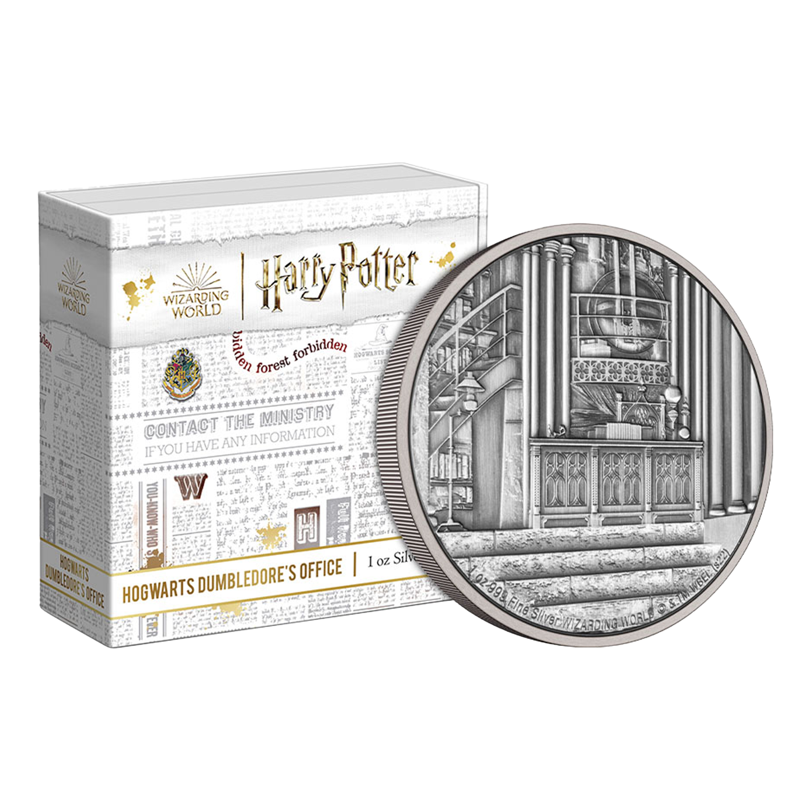 Buy 1 oz Silver Hogwarts Dumbledore's Office Coin (2022), image 0