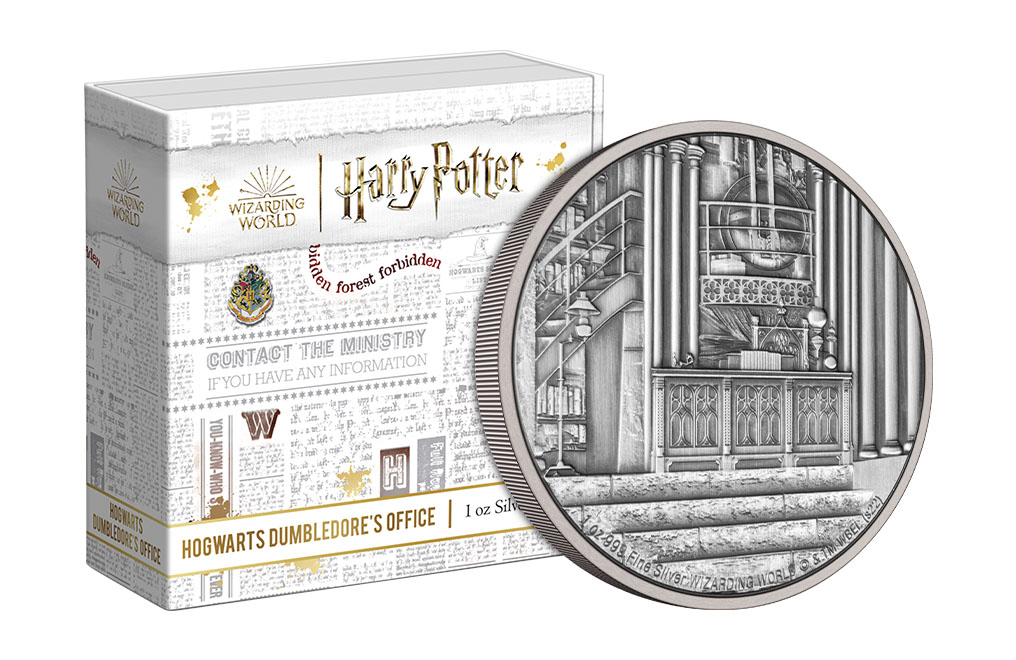 1 oz Silver Hogwarts Dumbledore's Office Coin (2022), image 2