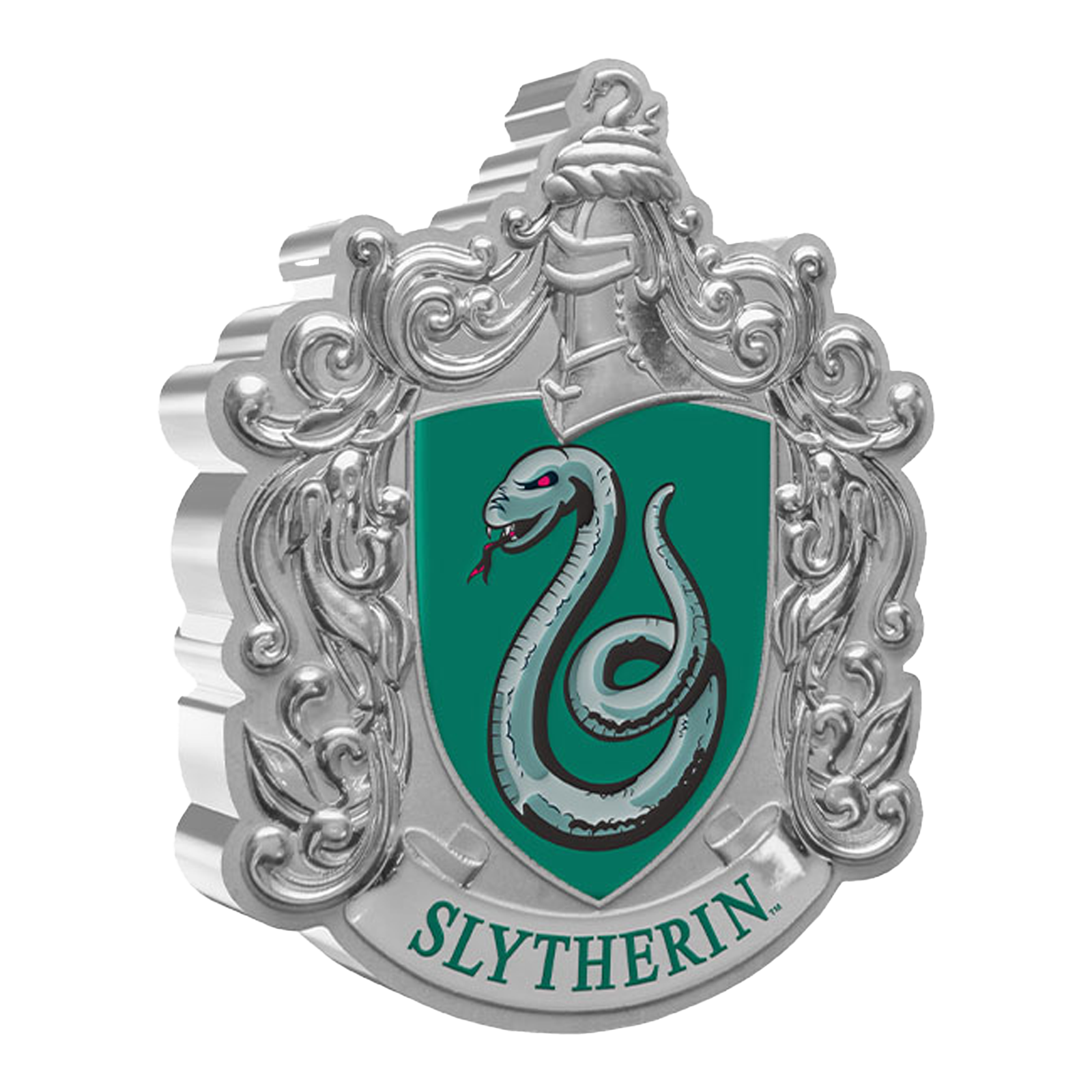 Buy 1 oz Silver Hogwarts™ Slytherin Crest (2021), image 2