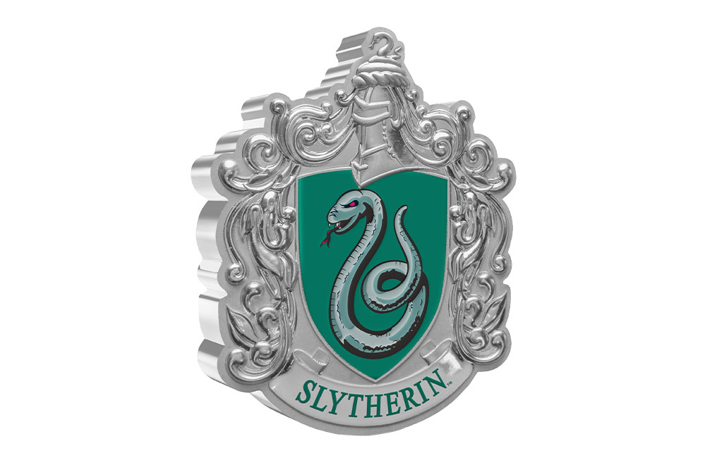 Buy 1 oz Silver Hogwarts™ Slytherin Crest (2021), image 0