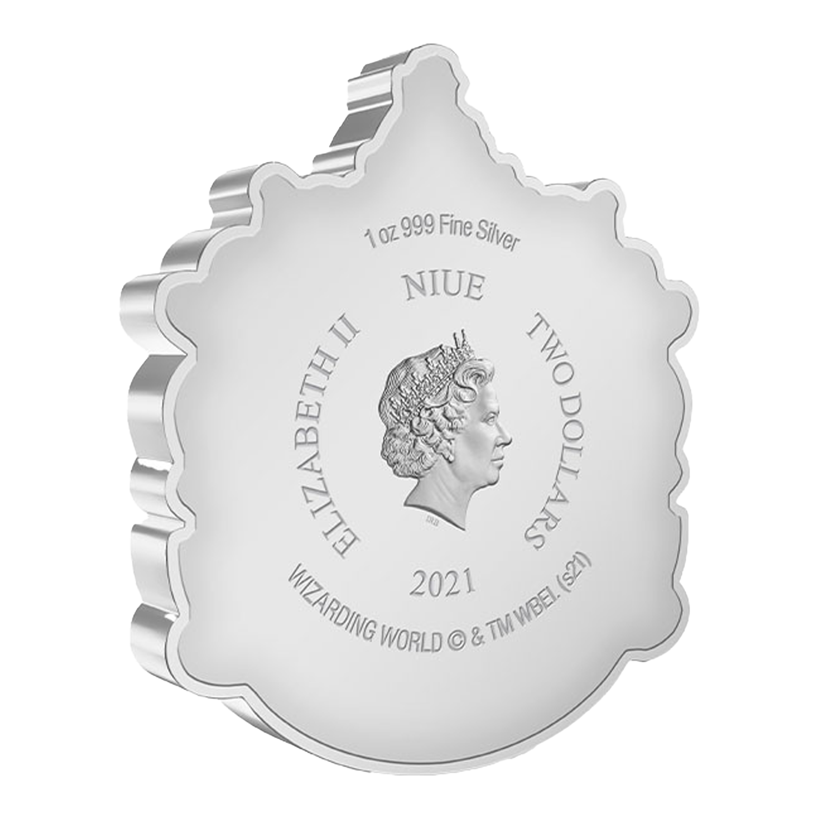 Buy 1 oz Silver Hogwarts™ Slytherin Crest (2021), image 0