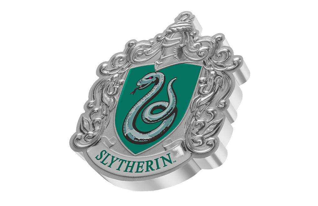 Buy 1 oz Silver Hogwarts™ Slytherin Crest (2021), image 3