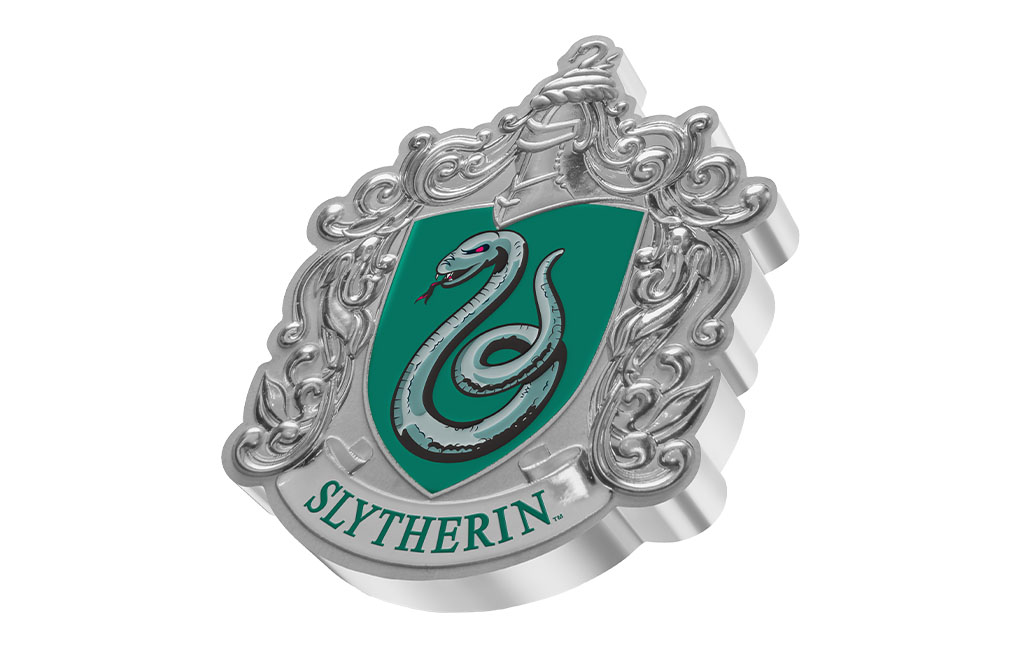 Slytherin Crest Glitter Pin