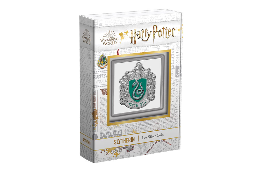 Buy 1 oz Silver Hogwarts™ Slytherin Crest (2021), image 5