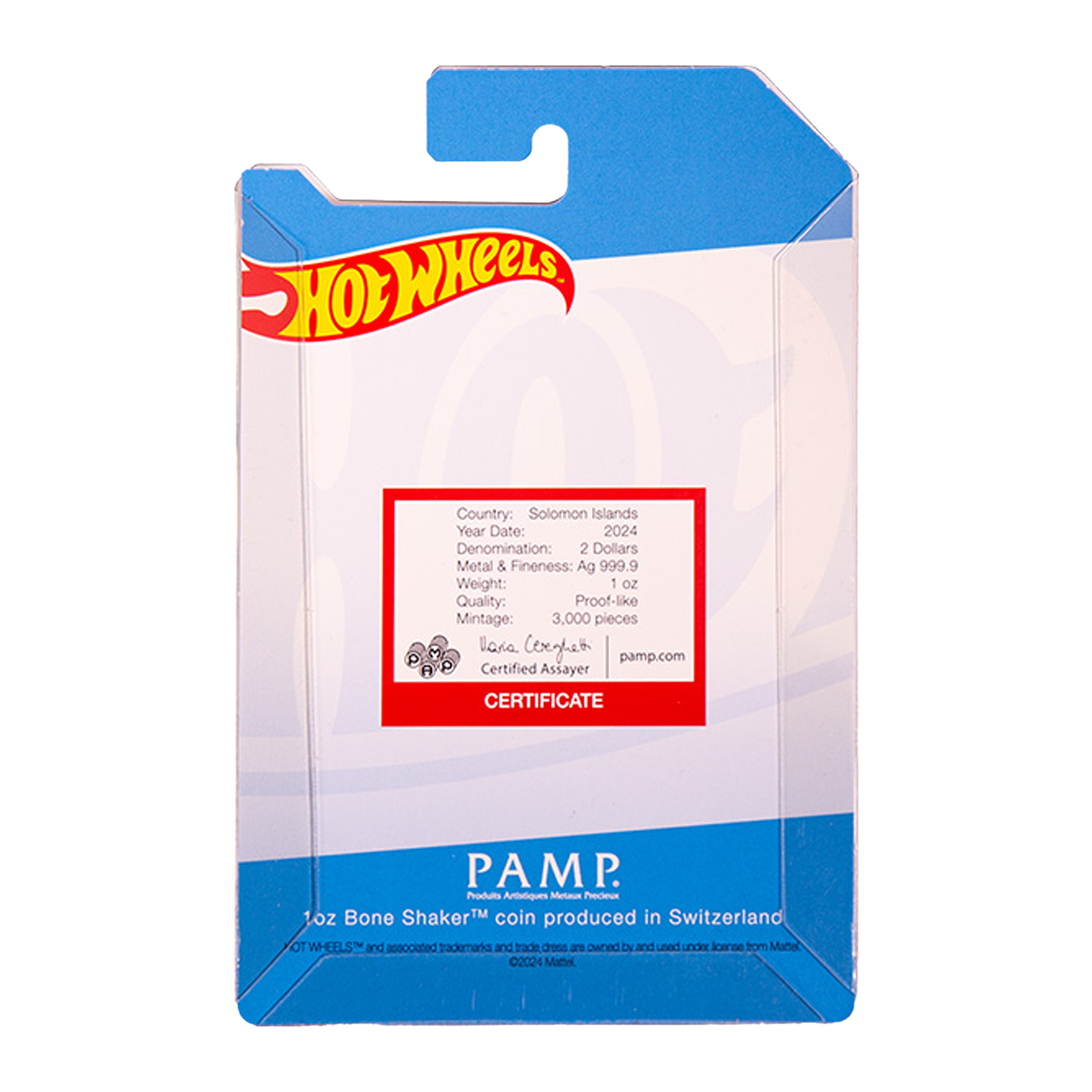 Buy 1 oz Silver Hot Wheels™ Bone Shaker™ Coin (2024), image 1