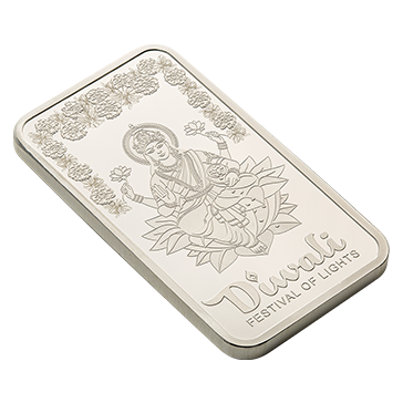 Buy 1 oz Silver Diwali Lakshmi and Rangoli Bar (2025), image 4