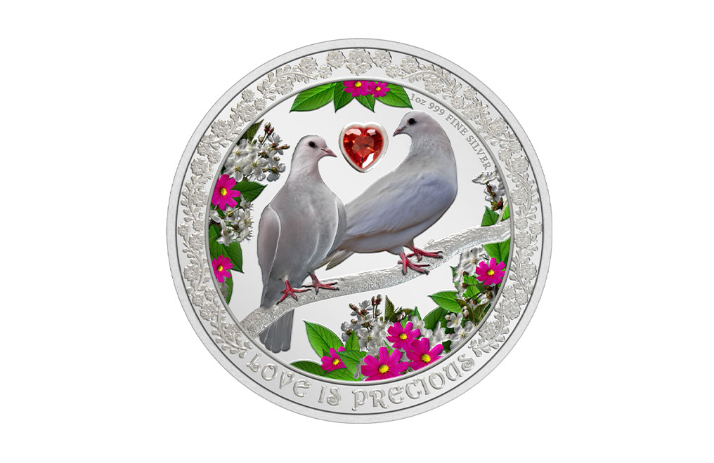 Buy 1 oz Silver Love is Precious Doves Coin (2022), image 1