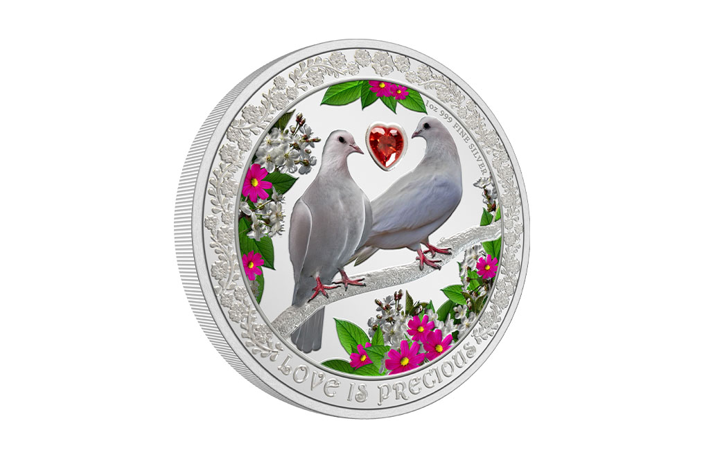 Buy 1 oz Silver Love is Precious Doves Coin (2022), image 2