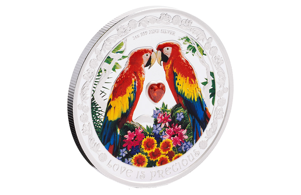 Buy 1 oz Silver Love is Precious Macaws Coin (2025), image 2