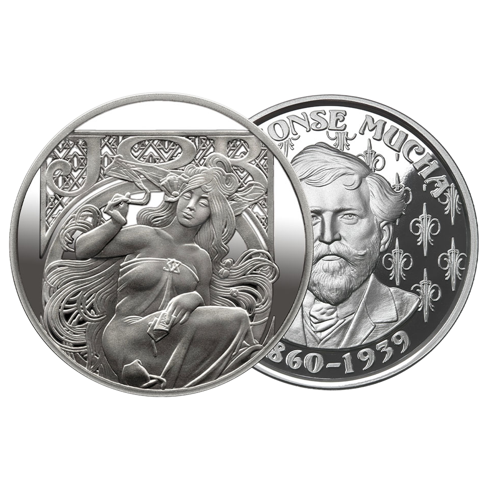 Buy 1 oz Silver Mucha JOB 1898 Proof Round, image 2