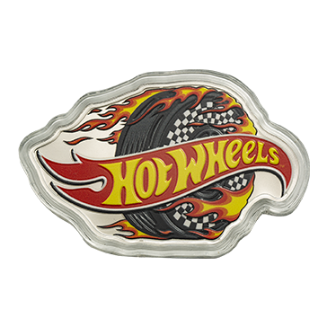 1 oz Silver PAMP Hot Wheels™ Burning Tire Coin (2025)