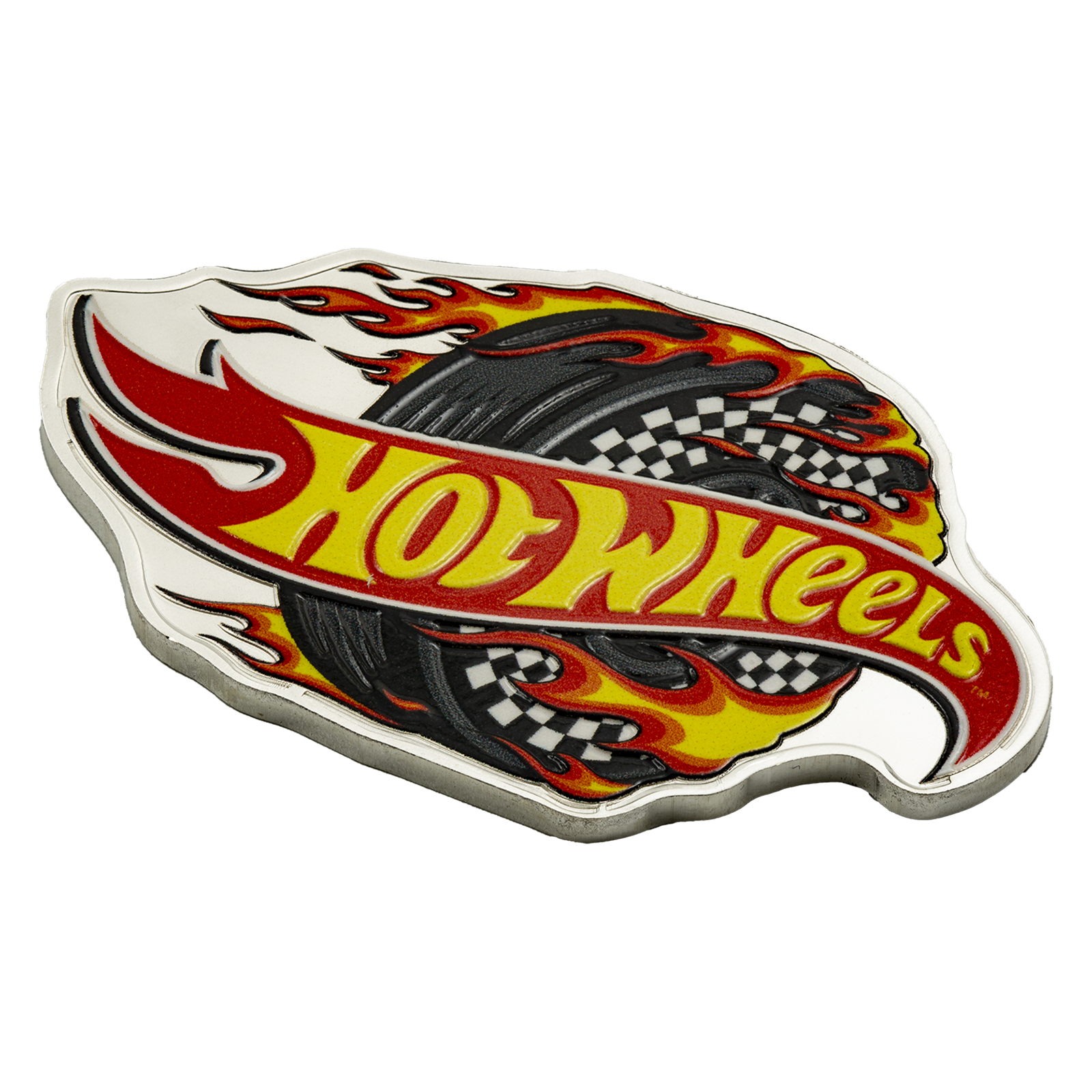Buy 1 oz Silver PAMP Hot Wheels™ Burning Tire Coin (2025), image 0