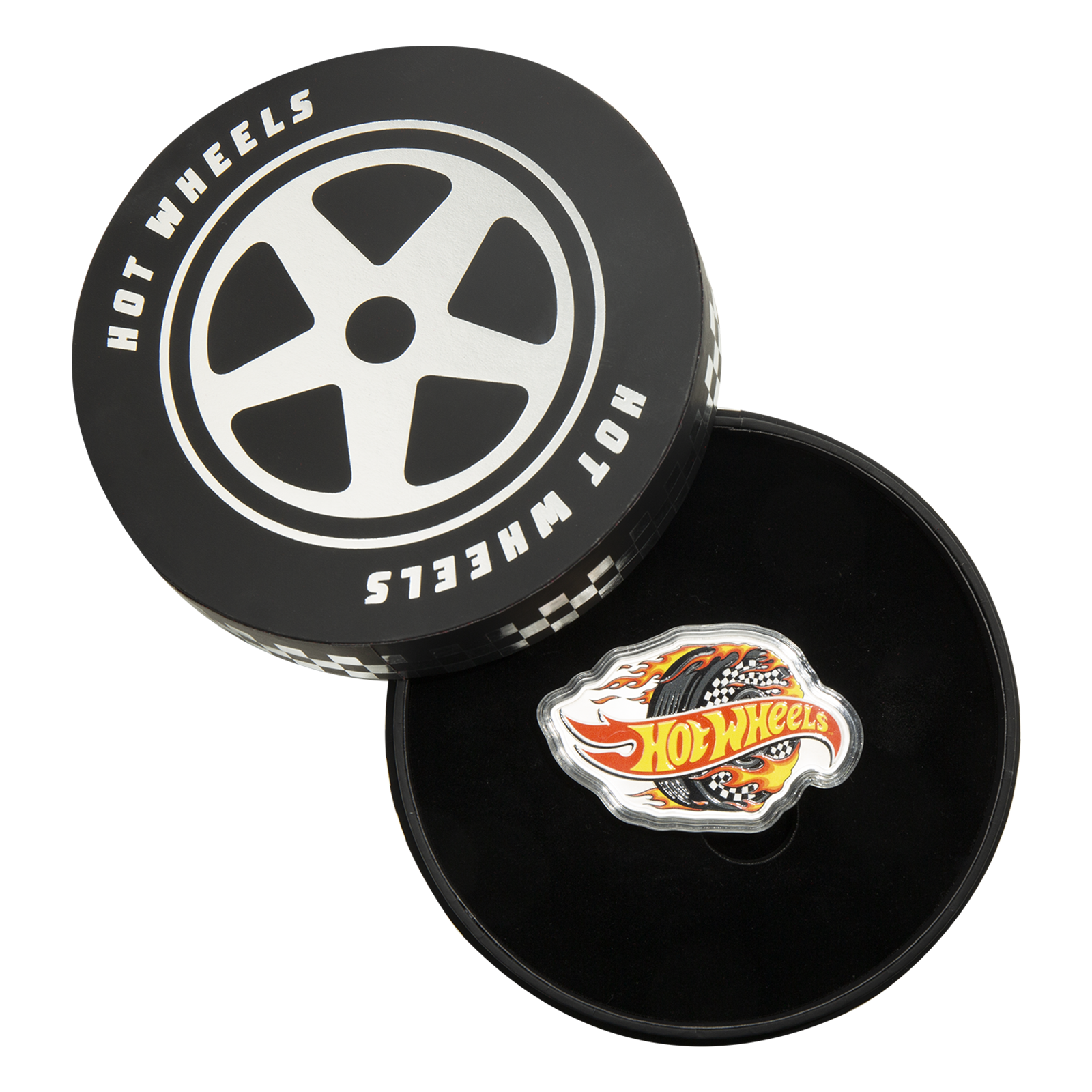 Buy 1 oz Silver PAMP Hot Wheels™ Burning Tire Coin (2025), image 3