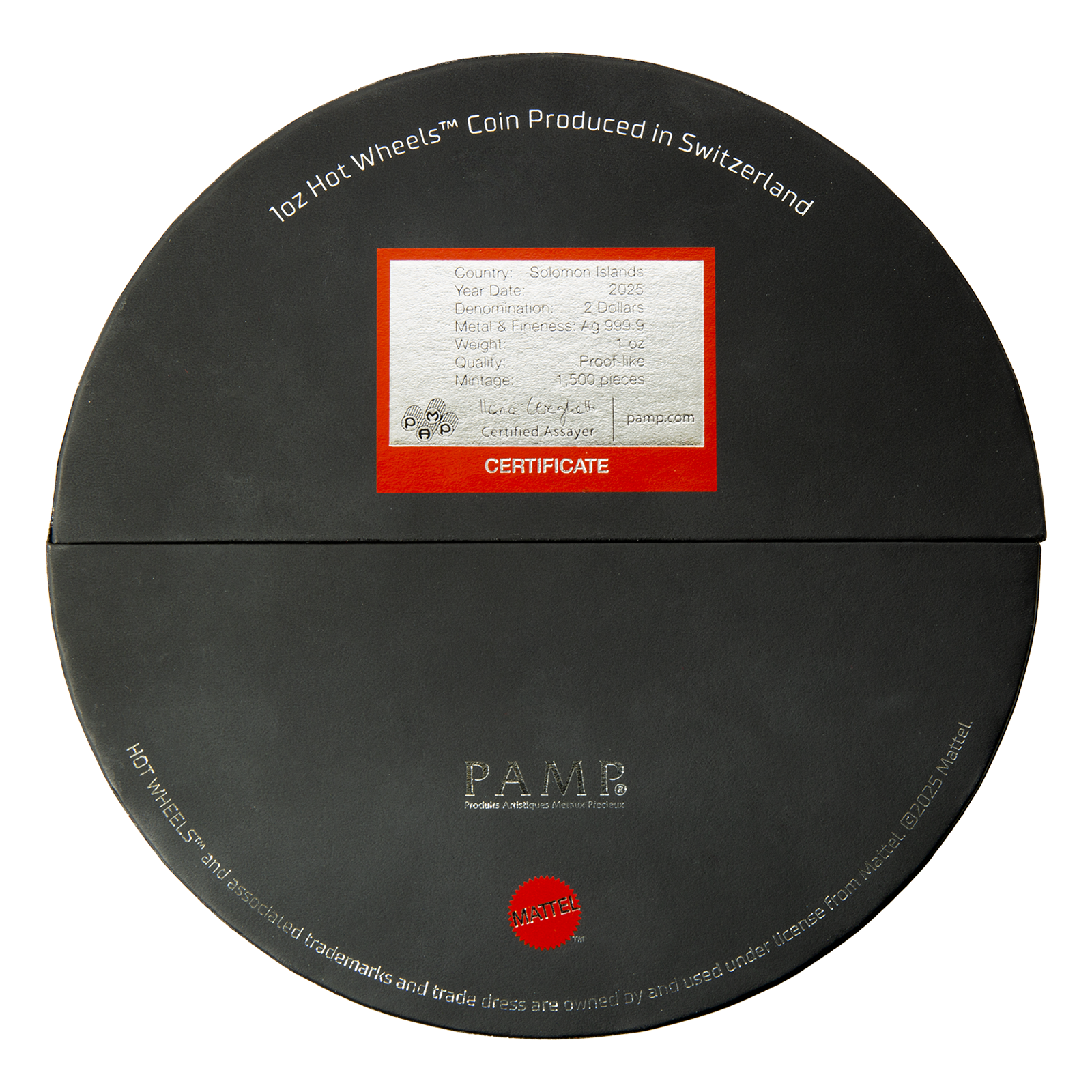 Buy 1 oz Silver PAMP Hot Wheels™ Burning Tire Coin (2025), image 5