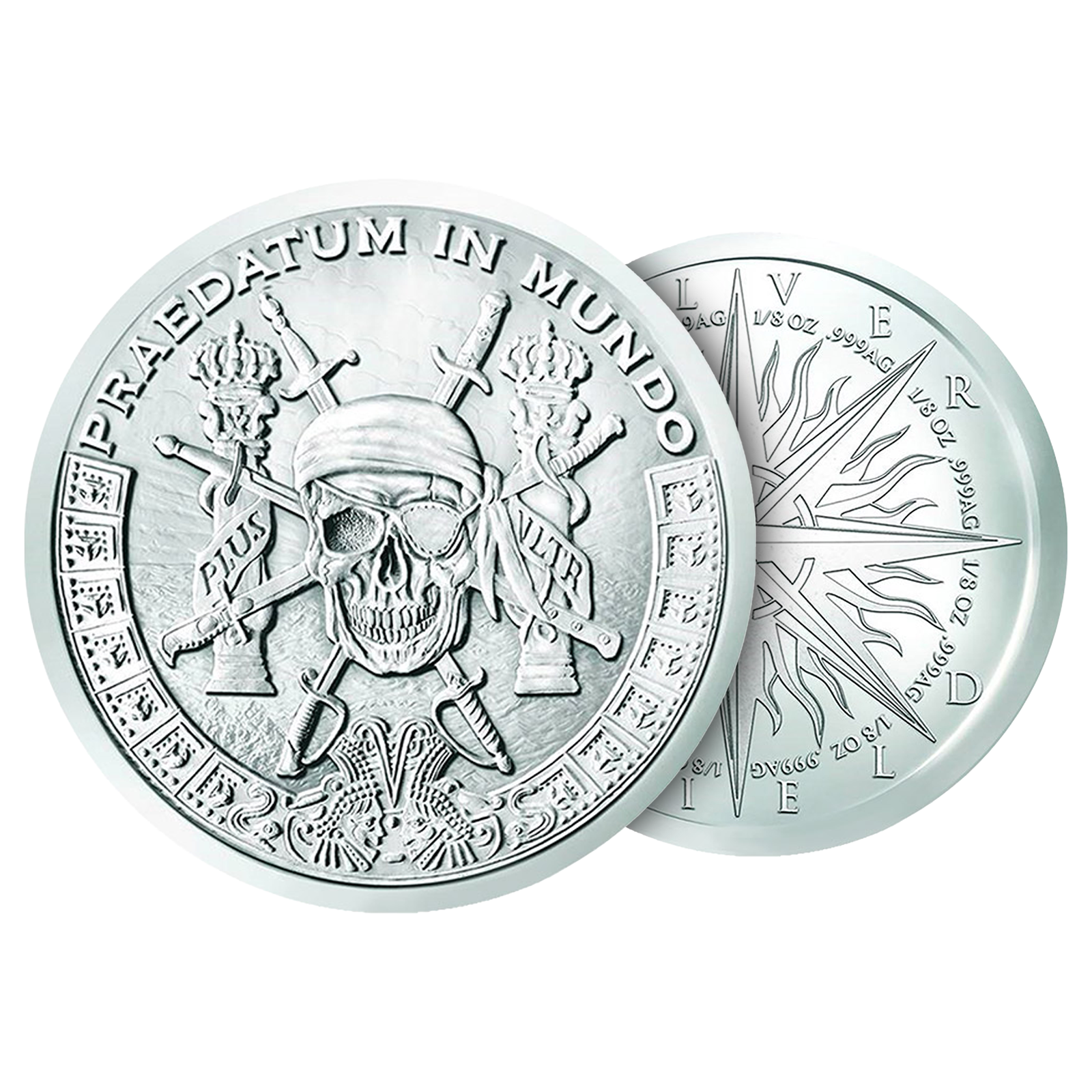 Buy 1 oz Silver Shield Pieces of Eight Round, image 2