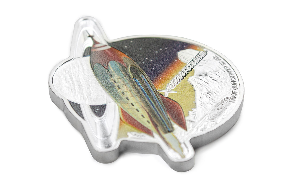 Buy 1 oz Silver Retrofuturism Rocket Coin (2021), image 3