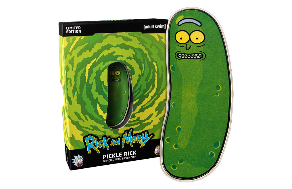 Buy 1 oz Silver Rick and Morty Pickle Rick Coin (2022), image 2