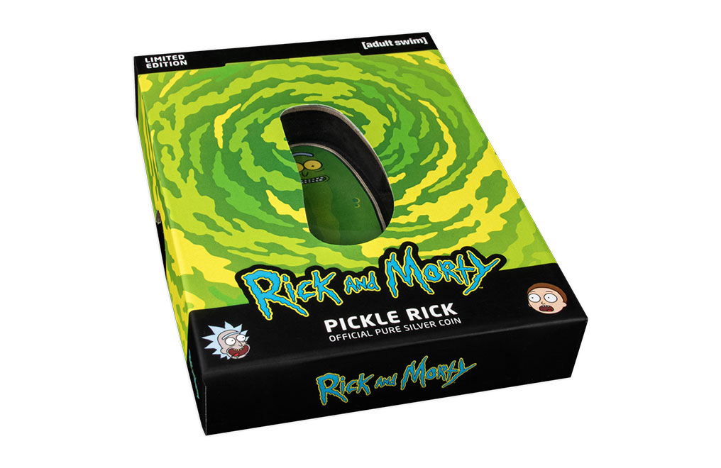 Buy 1 oz Silver Rick and Morty Pickle Rick Coin (2022), image 4