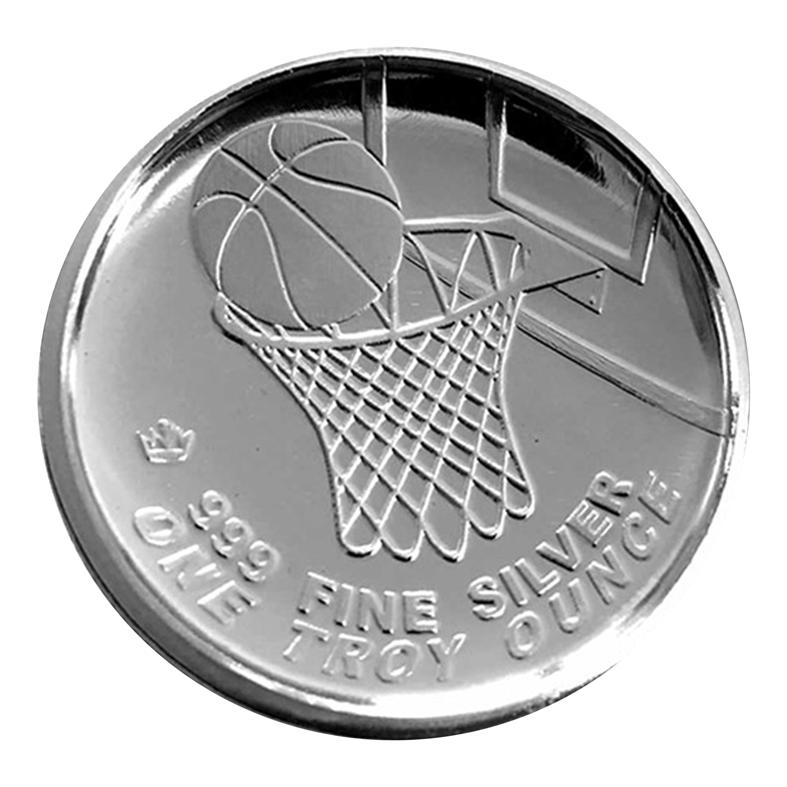 Buy 1 oz Silver 3D Domed Basketball Round, image 2