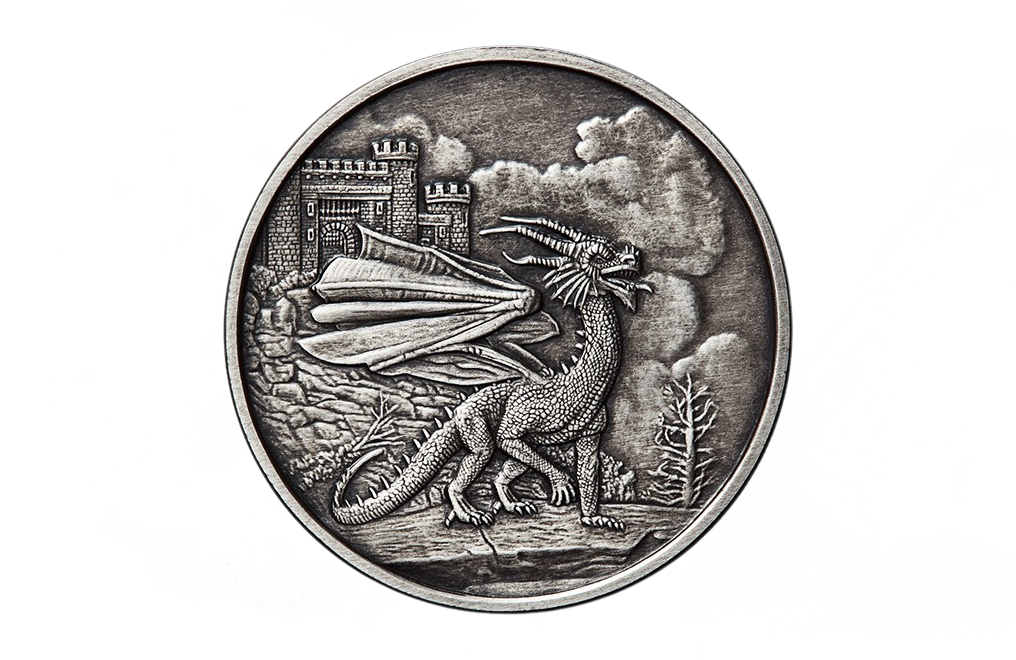 Buy 1 oz Silver Round .999-Celtic- Welsh Dragon (Antique), image 0