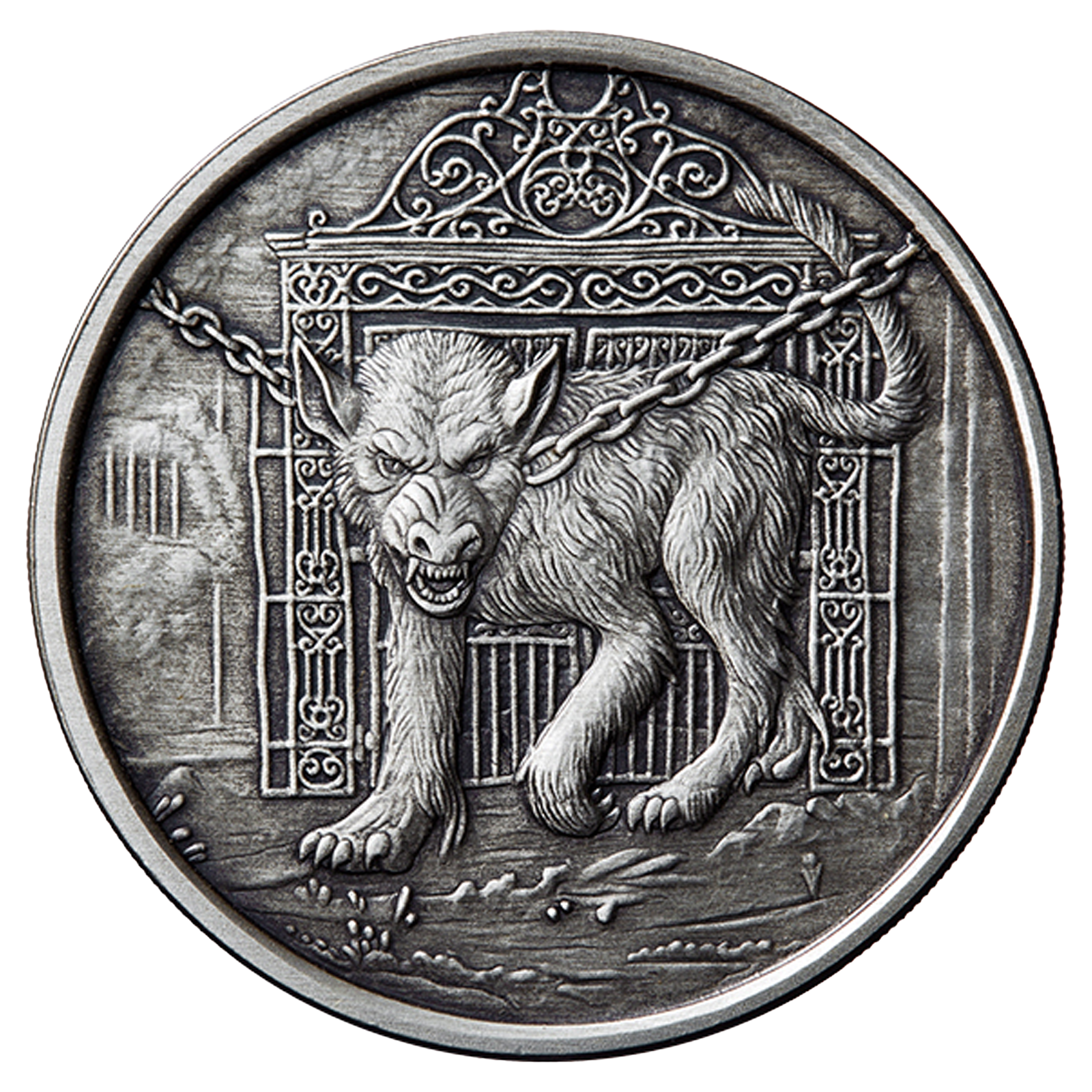 Buy 1 oz Silver Round .999- Hellhound (Antique Finish), image 0