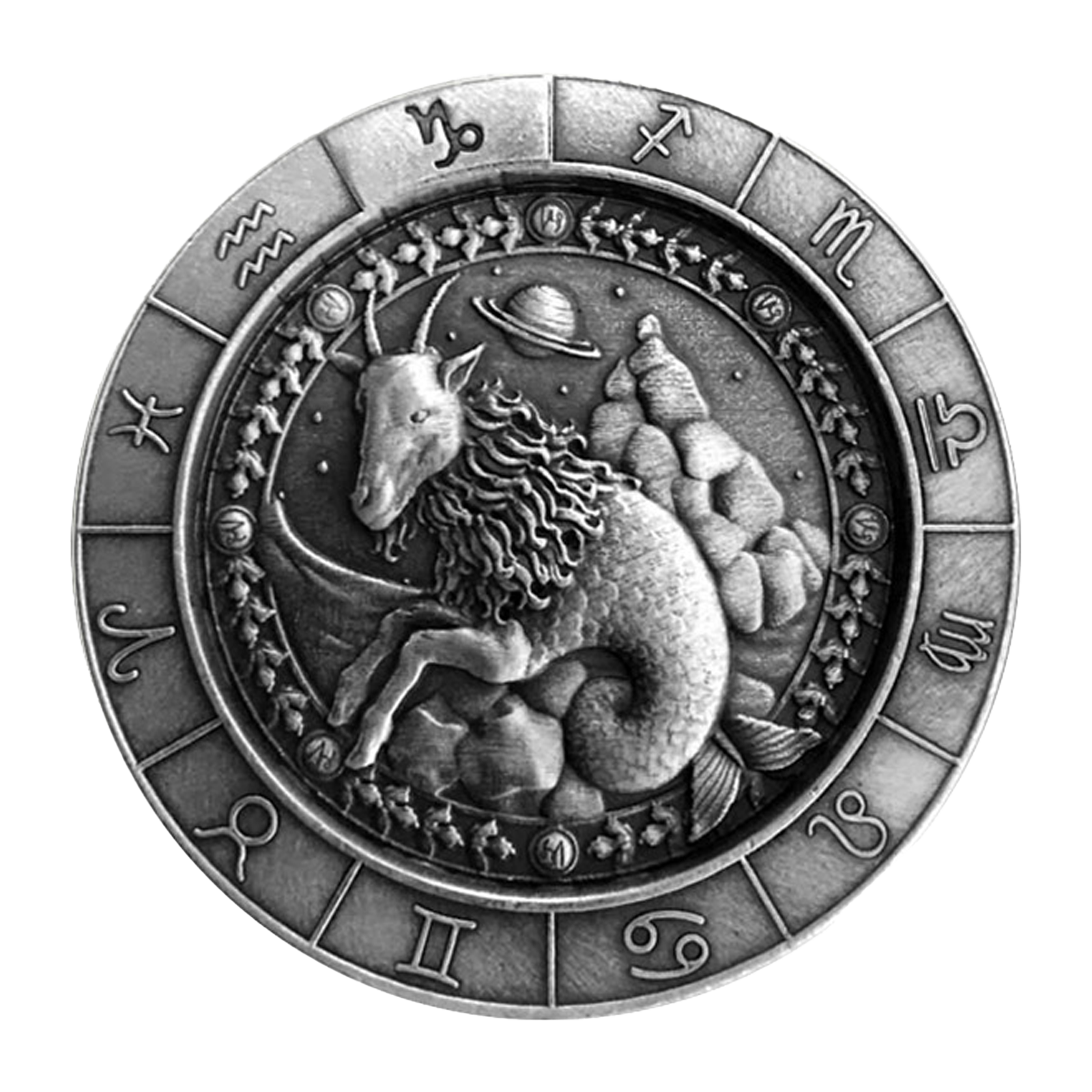 Buy 1 oz Silver Zodiac Capricorn Round, image 0