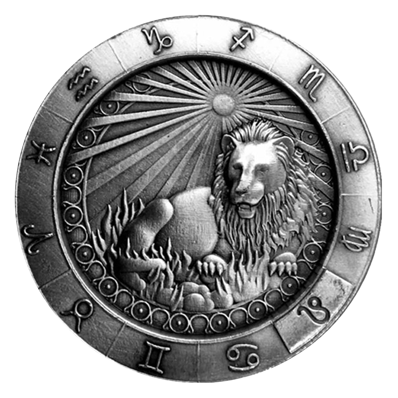 Buy 1 oz Silver Zodiac Leo Round, image 0