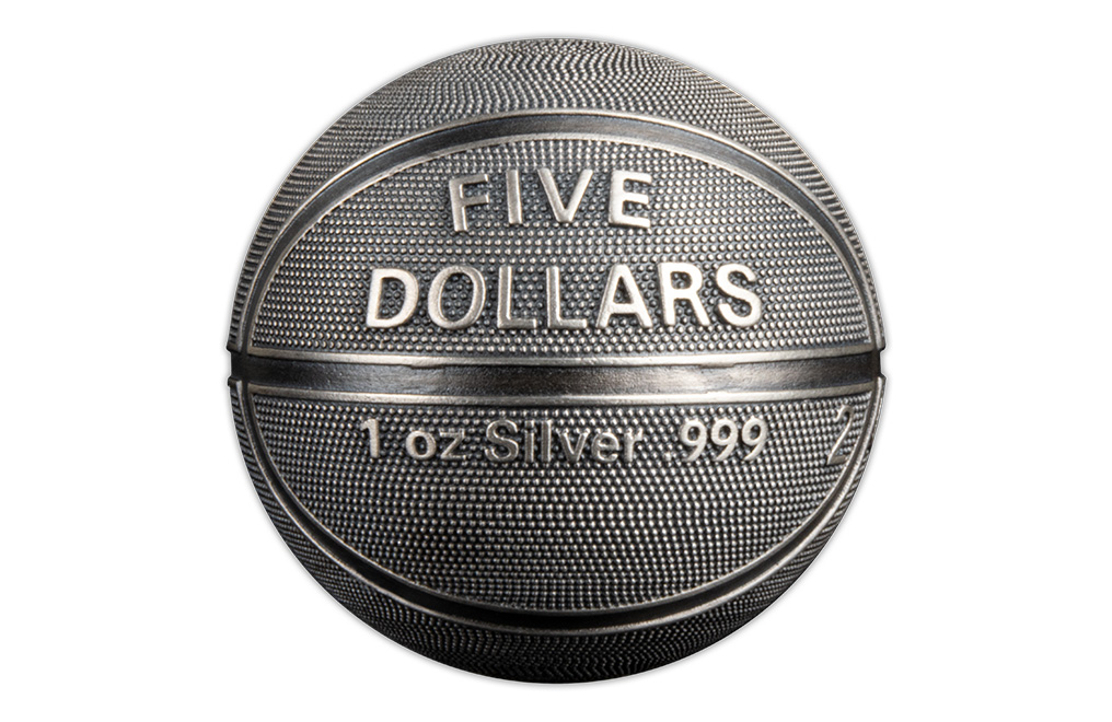 Buy 1 oz Silver Spherical Basketball Coin (2021), image 0