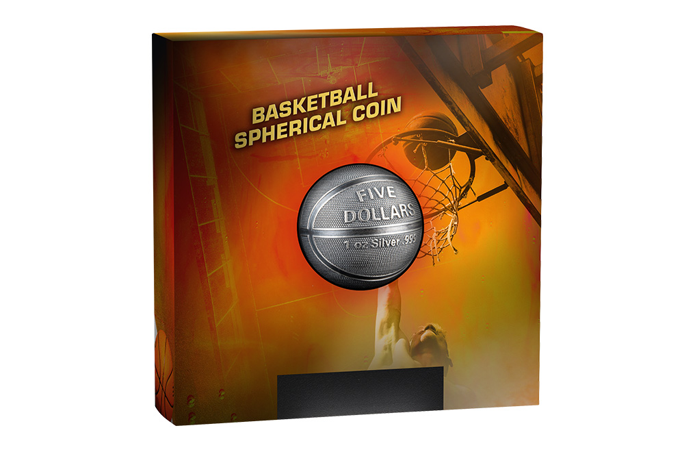 Buy 1 oz Silver Spherical Basketball Coin (2021), image 5