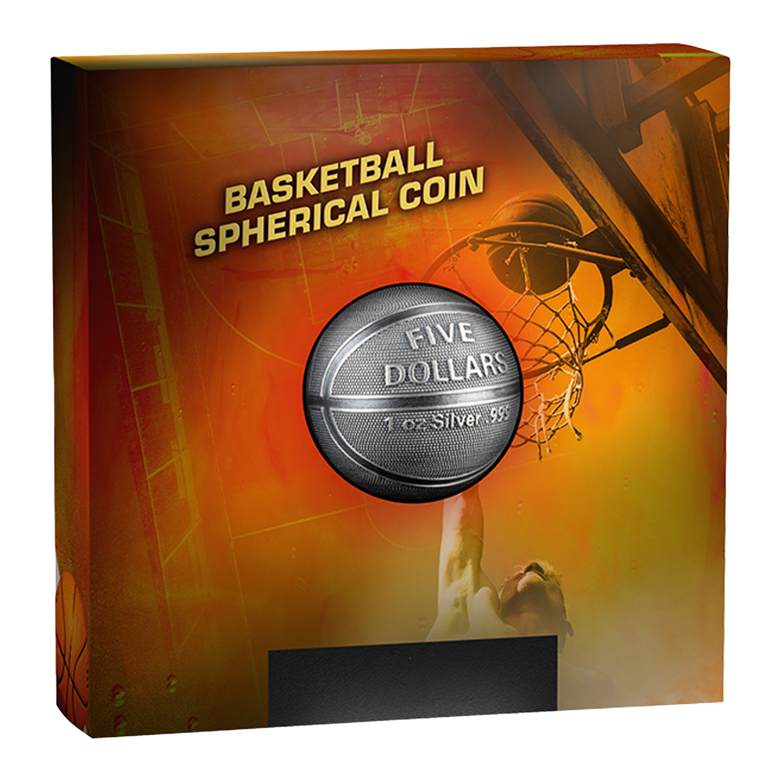 Buy 1 oz Silver Spherical Basketball Coin (2021), image 5
