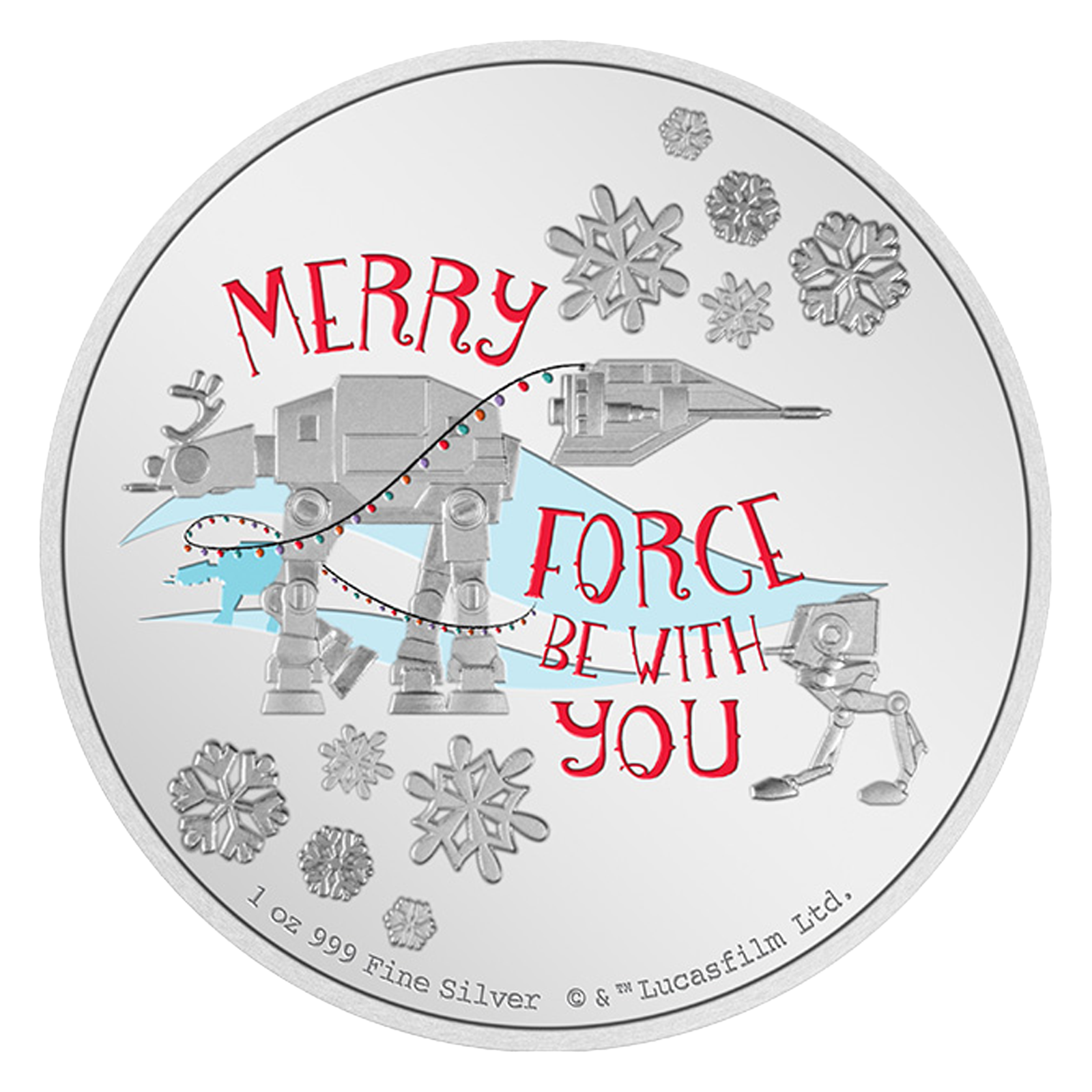 Buy 1 oz Silver Star Wars™ Season’s Greetings Ornament Coin (2022), image 0