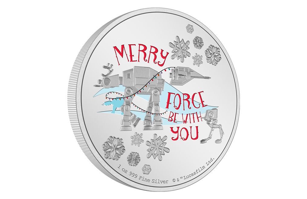 Buy 1 oz Silver Star Wars™ Season’s Greetings Ornament Coin (2022), image 1