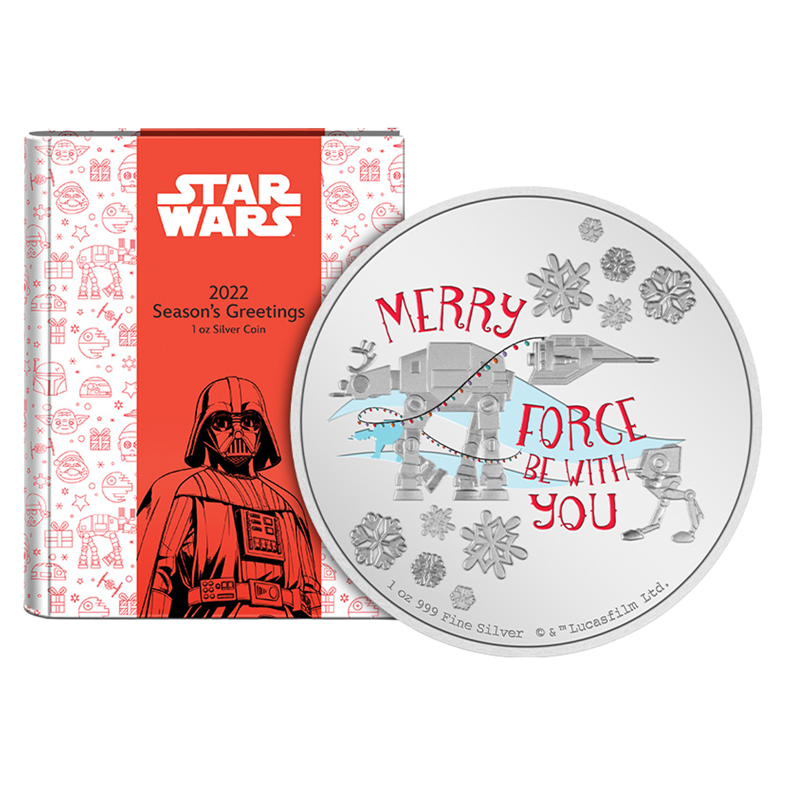 Buy 1 oz Silver Star Wars™ Season’s Greetings Ornament Coin (2022), image 1