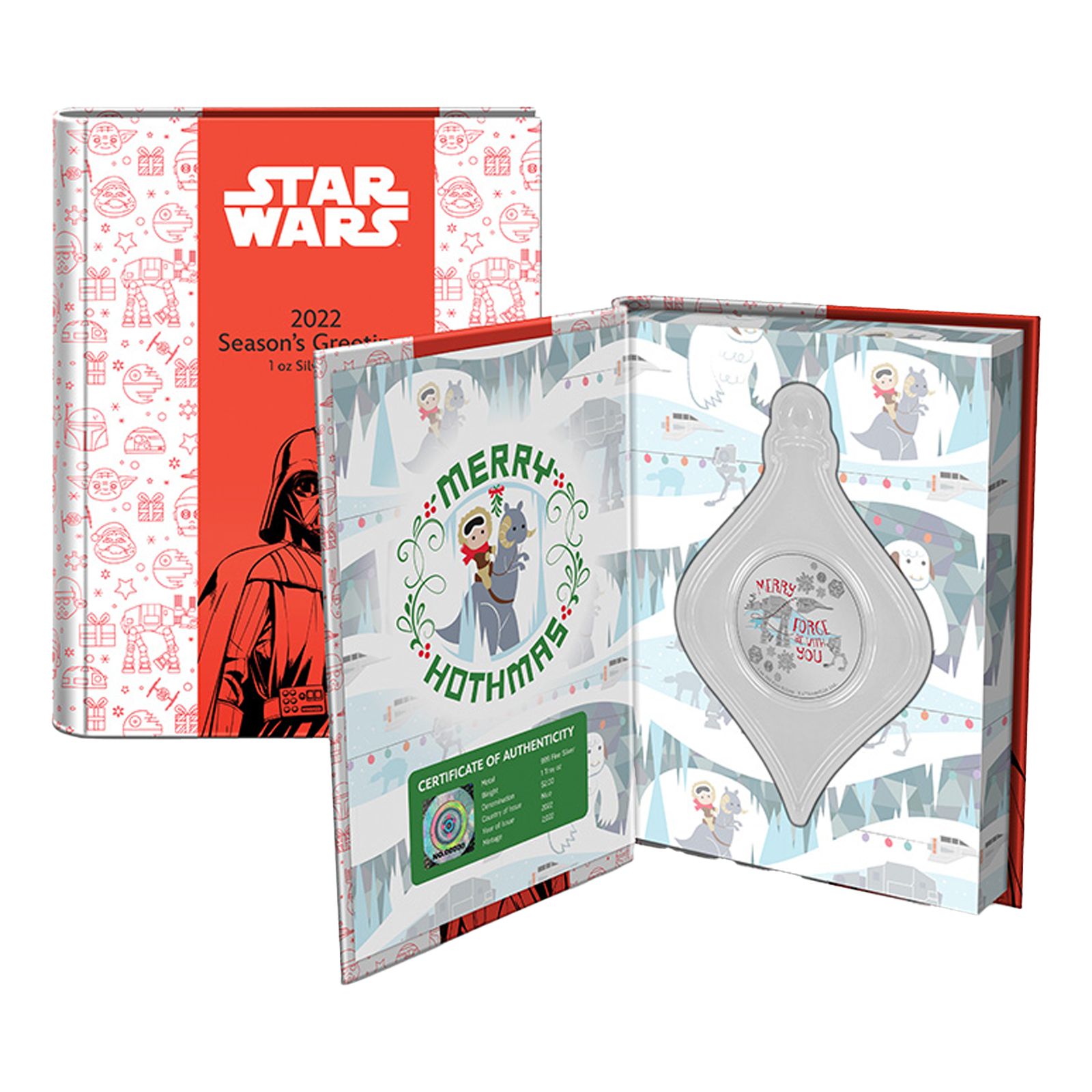 Buy 1 oz Silver Star Wars™ Season’s Greetings Ornament Coin (2022), image 2