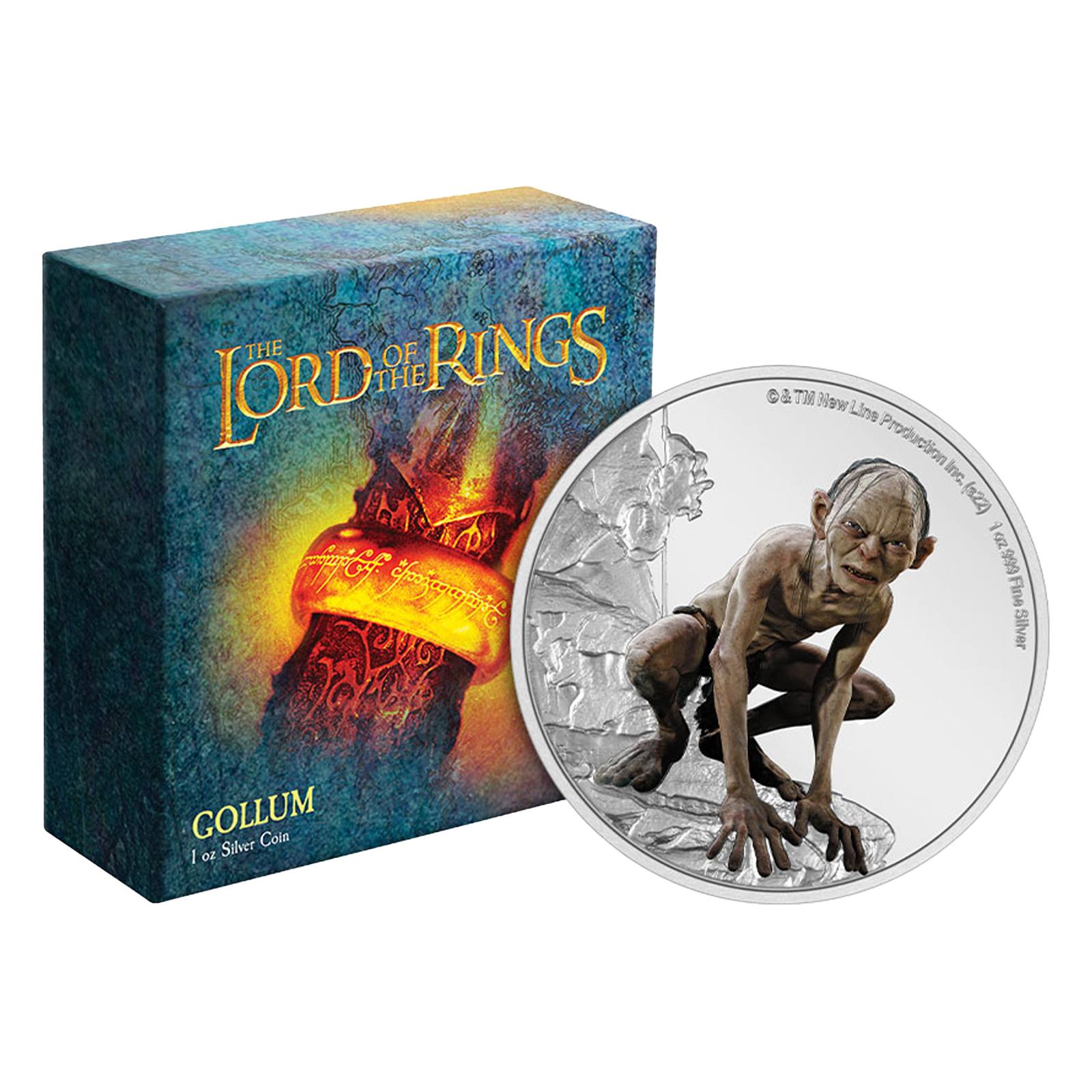 Buy 1 oz Silver THE LORD OF THE RINGS ™ Gollum Coin, image 2