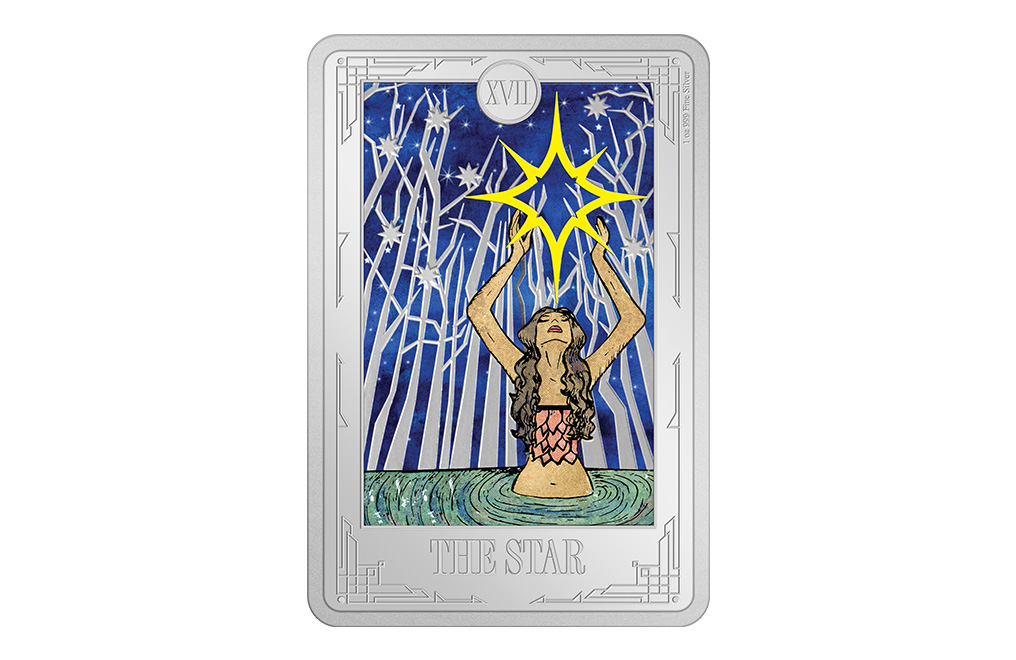 Buy 1 oz Silver Tarot Card The Star Coin (2024), image 0