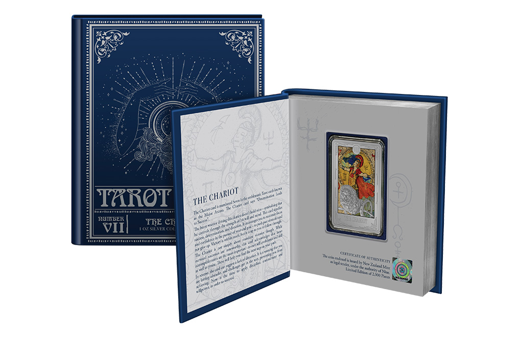 Buy 1 oz Silver Tarot Cards The Chariot Coin (2022), image 4