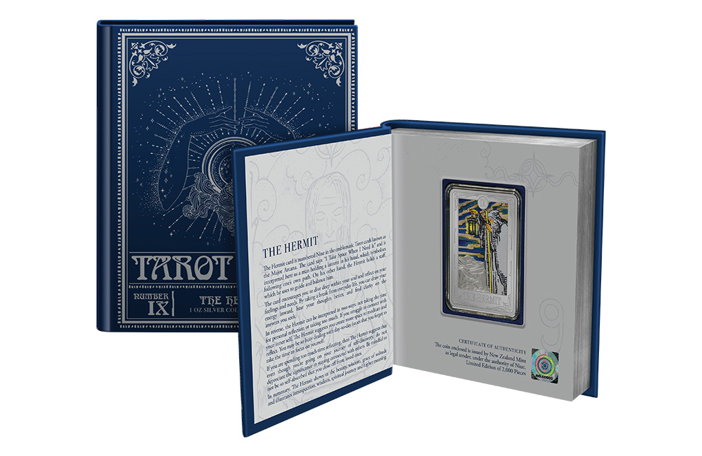 Buy 1 oz Silver Tarot Cards The Hermit Coin (2022), image 2