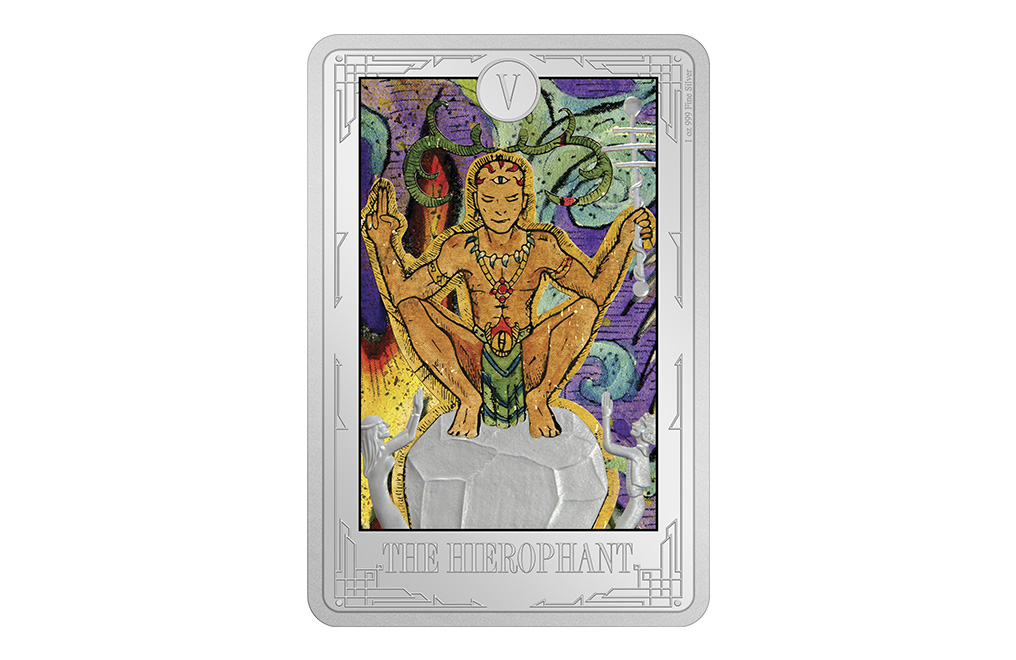 Buy 1 oz Silver Tarot Cards The Hierophant Coin (2022), image 0