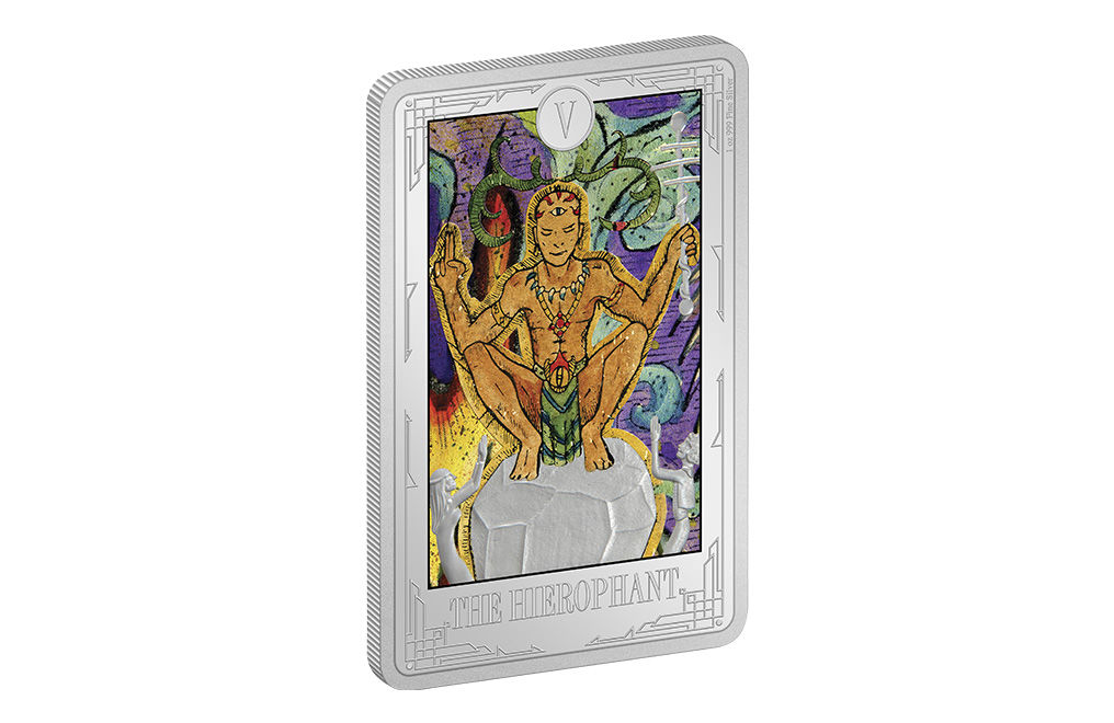 Buy 1 oz Silver Tarot Cards The Hierophant Coin (2022), image 3