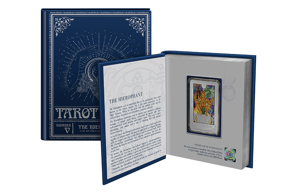 Buy 1 oz Silver Tarot Cards The Hierophant Coin (2022), image 4