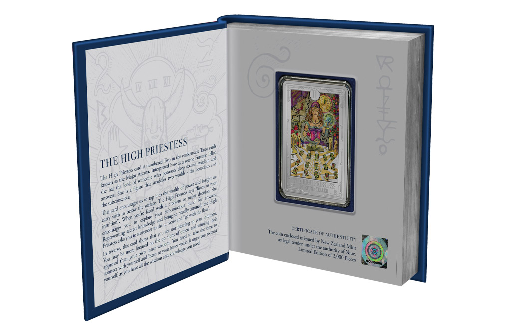 Buy 1 oz Silver Tarot Cards The High Priestess Coin (2021), image 3