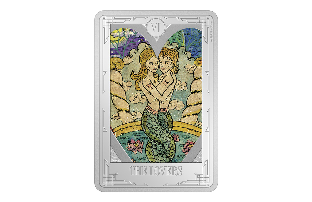 Buy 1 oz Silver Tarot Cards The Lovers Coin (2022), image 0