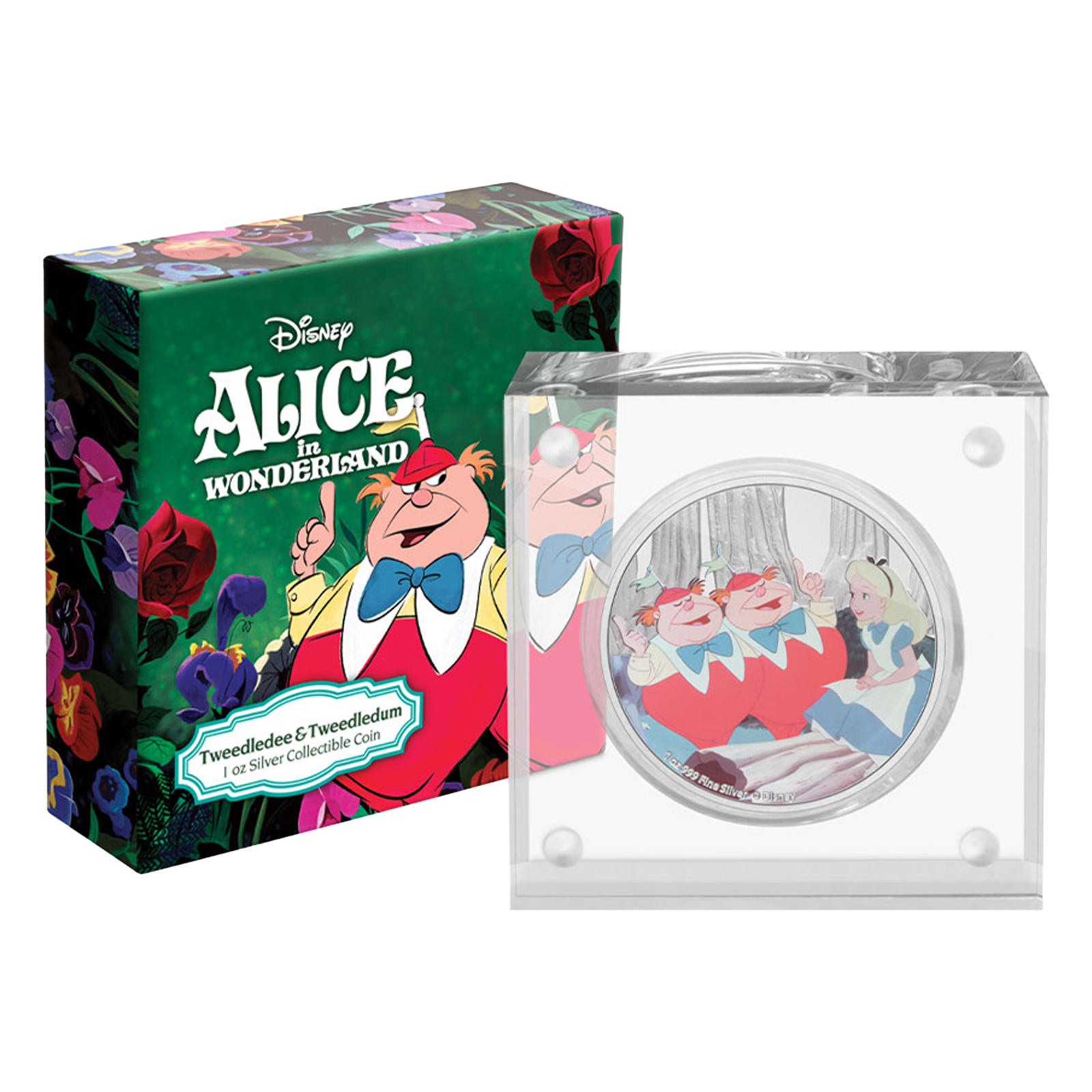 Buy 1 oz Silver Alice in Wonderland Tweedledee and Tweedledum Coin (2021), image 3